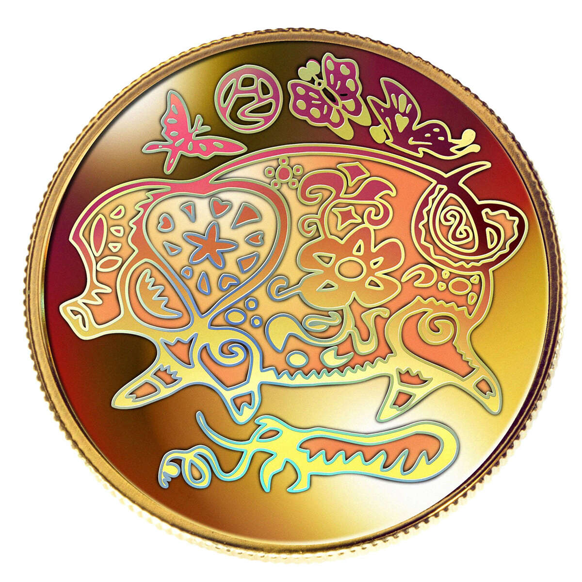 2007 $150 Year of the Pig - 18-kt. Hologram Coin Default Title