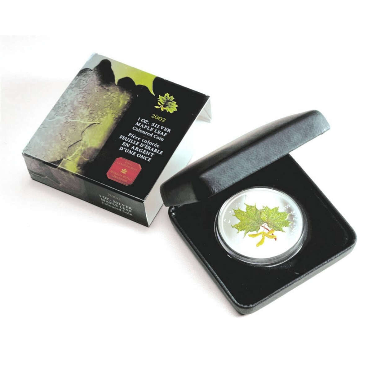 2002 $5 Coloured Maple Leaf: Spring - Pure Silver Coin Default Title