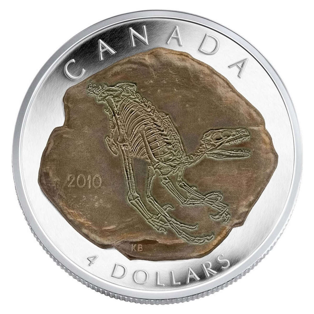 2010 $4 Dinosaur Collection: Dromaeosaurus - Pure Silver Coin Default Title
