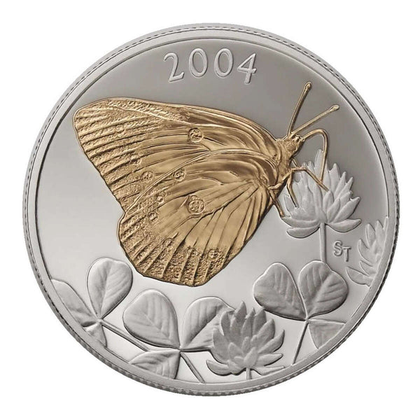 2004 50c Clouded Sulphur Butterfly - Sterling Silver Coin Default Title