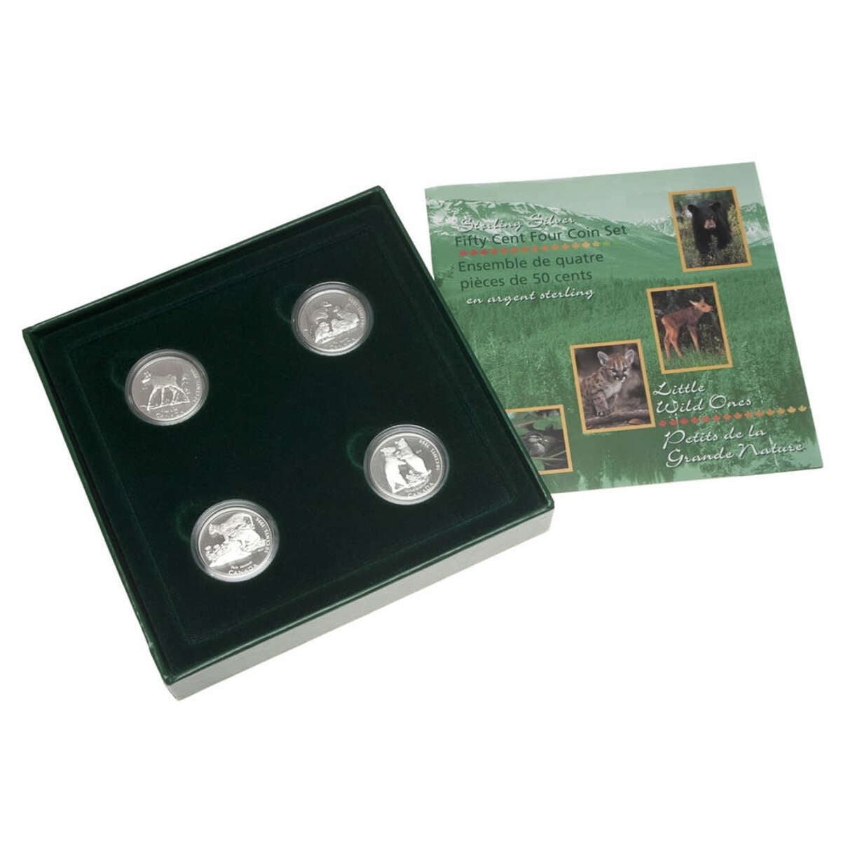 1996 50c Little Wild Ones Series - Sterling Silver Coin Set Default Title