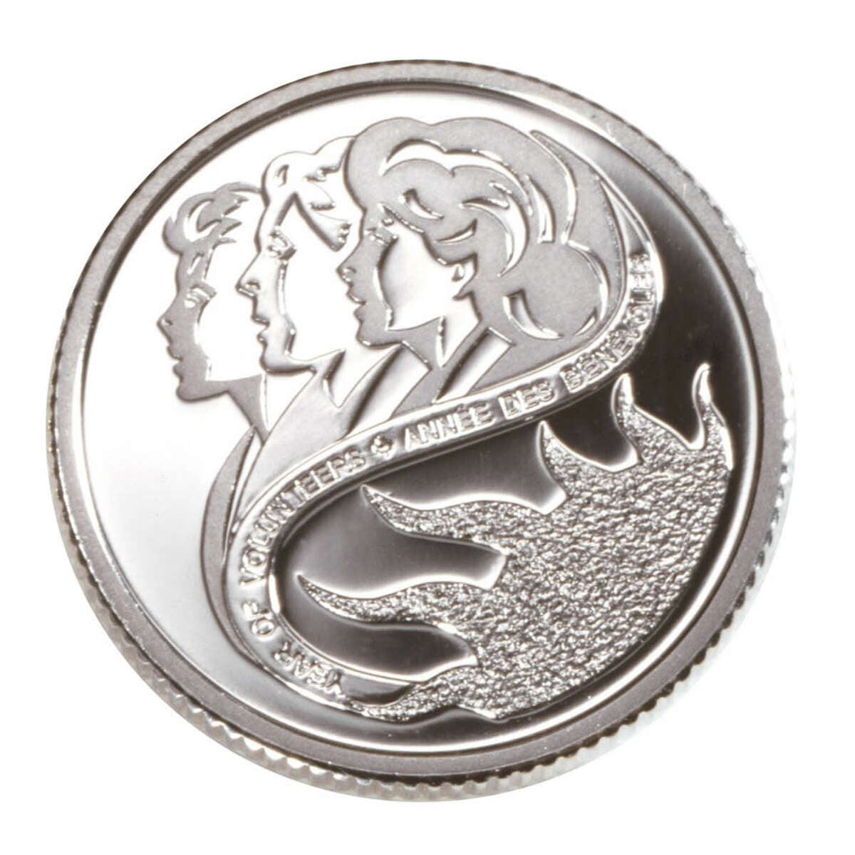 2001 10c International Year of the Volunteers - Sterling Silver Coin