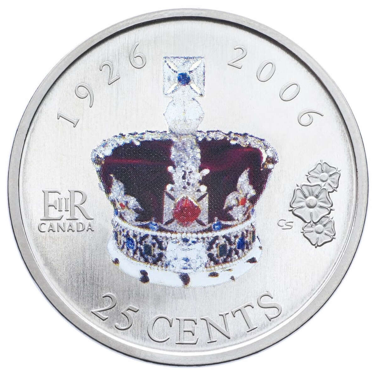 2006 25c 80th Birthday of Queen Elizabeth II - Coloured Coin Default Title