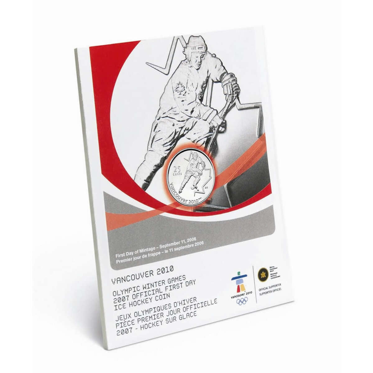 2007 25c Official First Day Vancouver 2010 Olympic Winter Games: Ice Hockey