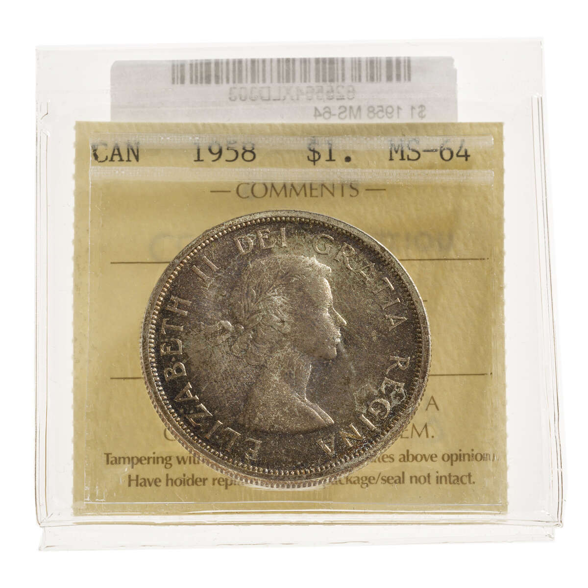 1 Dollar 1958 ICCS MS-64 Default Title