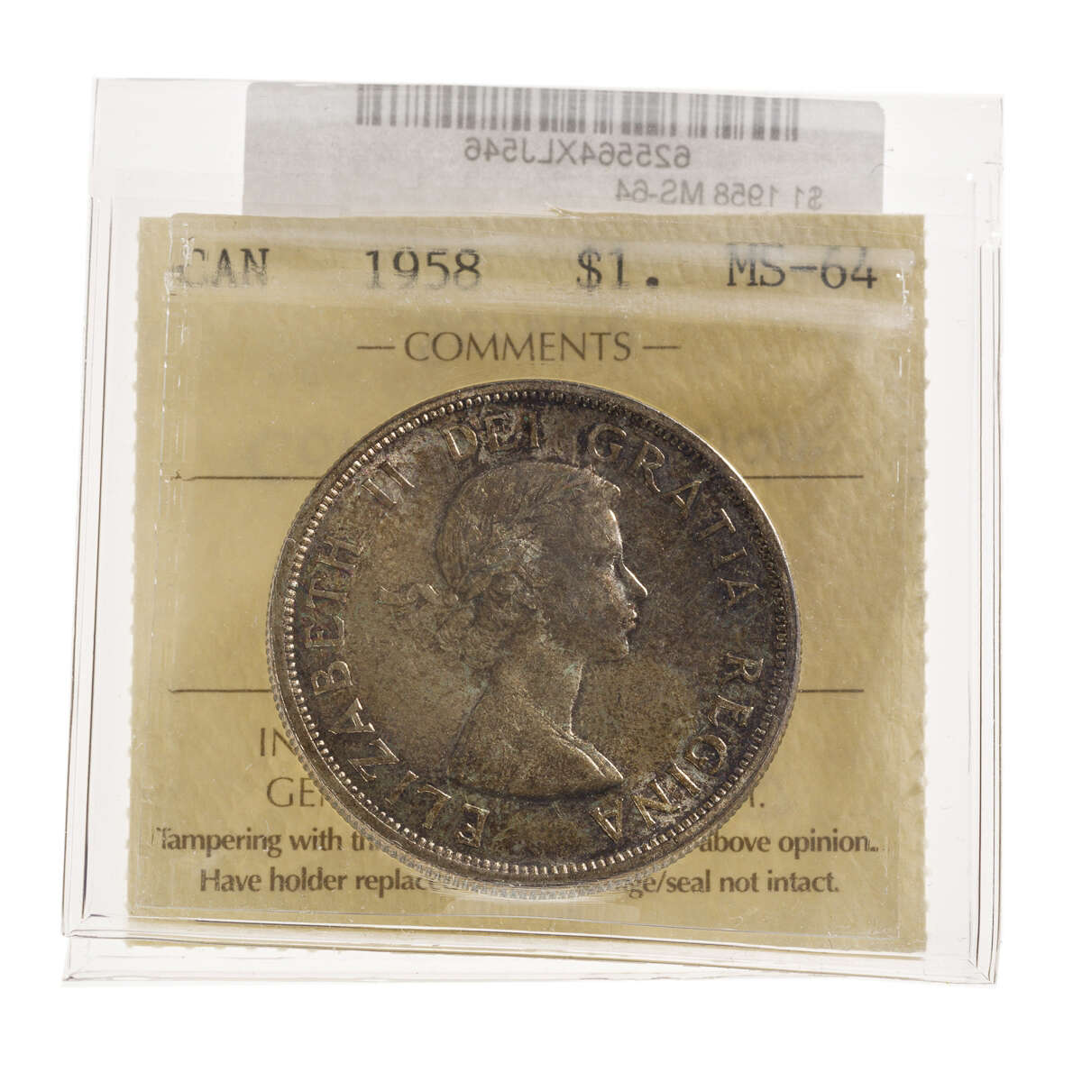 1 Dollar 1958 ICCS MS-64 Default Title