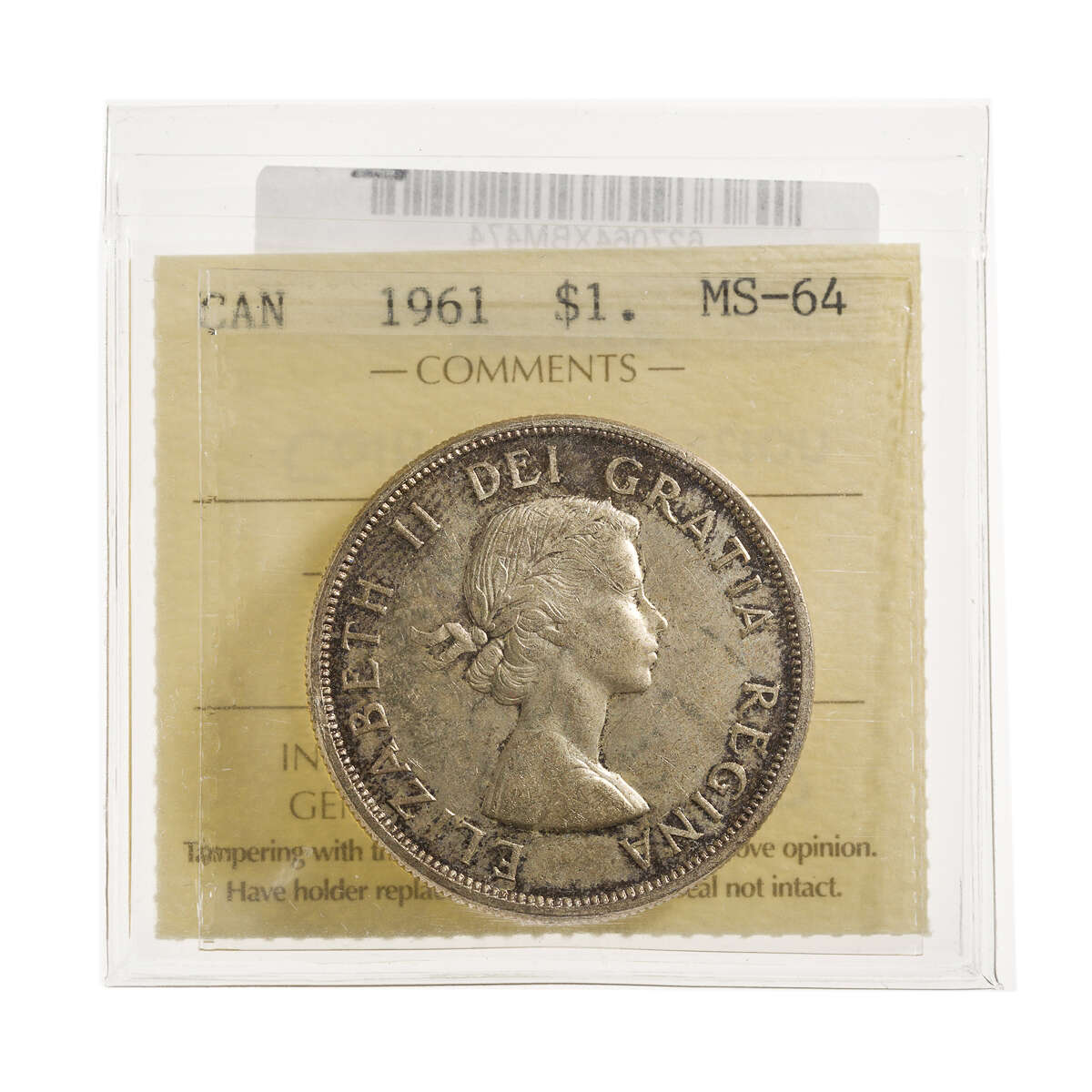 1 Dollar 1961 ICCS MS-64 Default Title