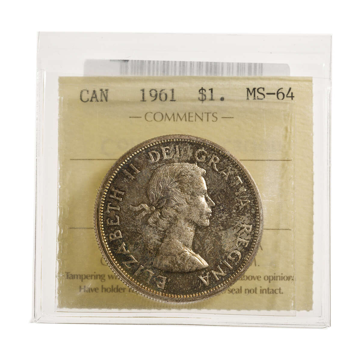 1 Dollar 1961 ICCS MS-64 Default Title