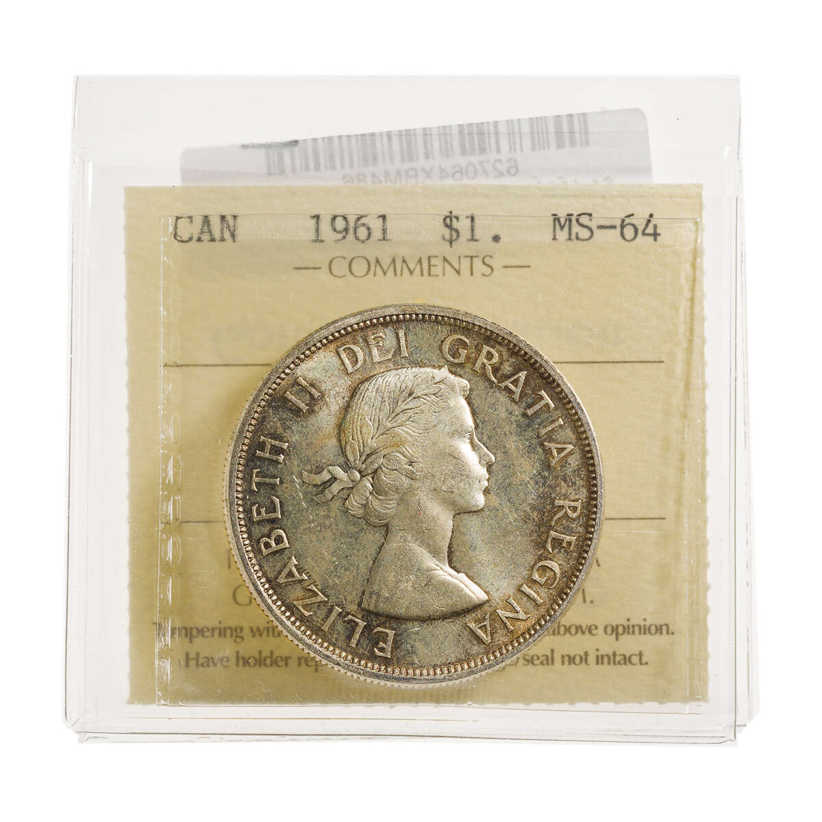 1 Dollar 1961 ICCS MS-64 Default Title