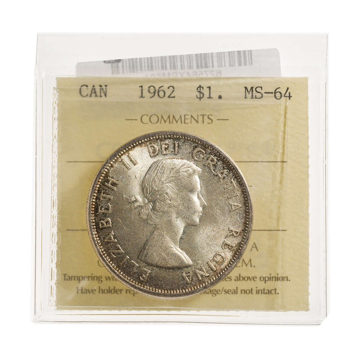 1 Dollar 1962 ICCS MS-64 Default Title