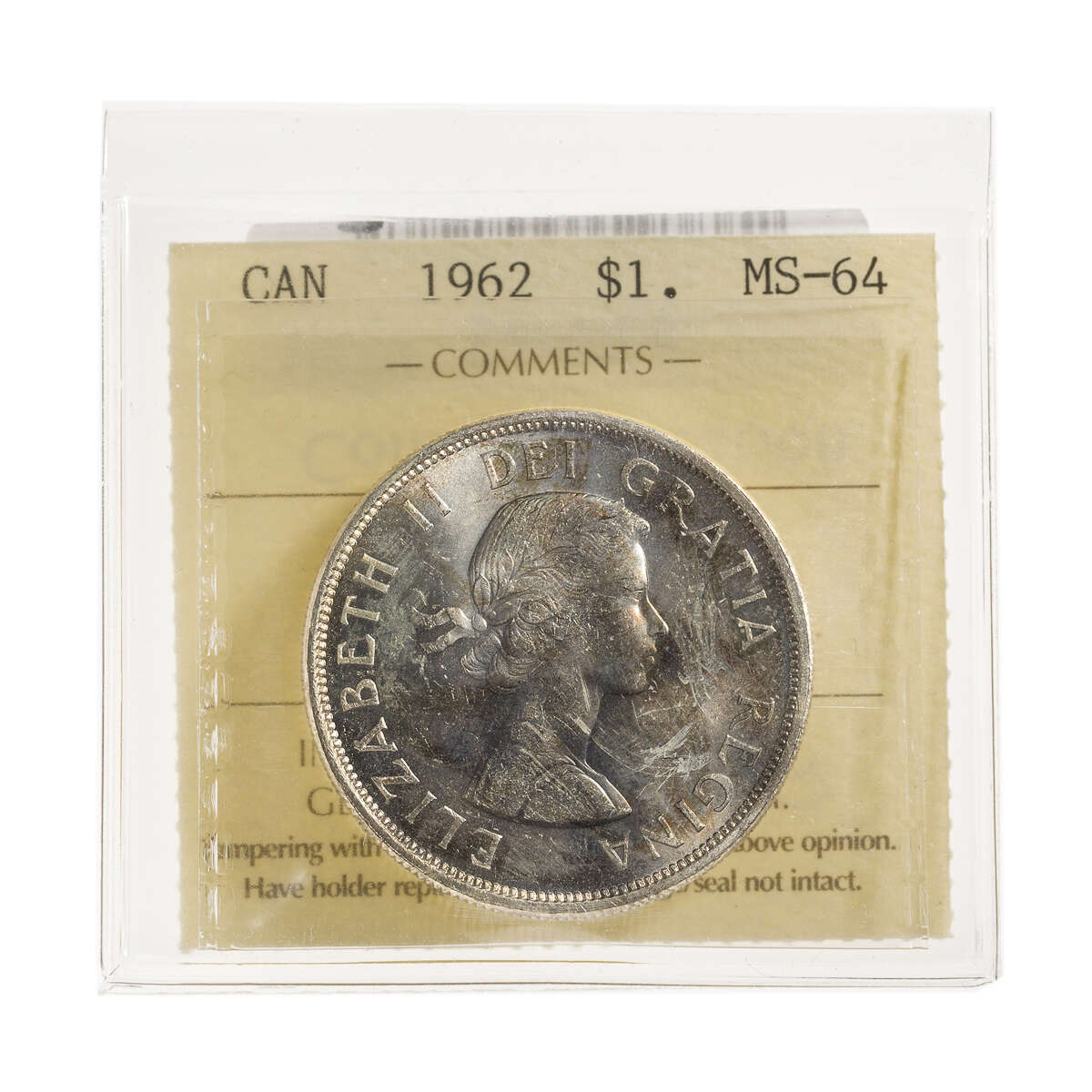 1 Dollar 1962 ICCS MS-64 Default Title