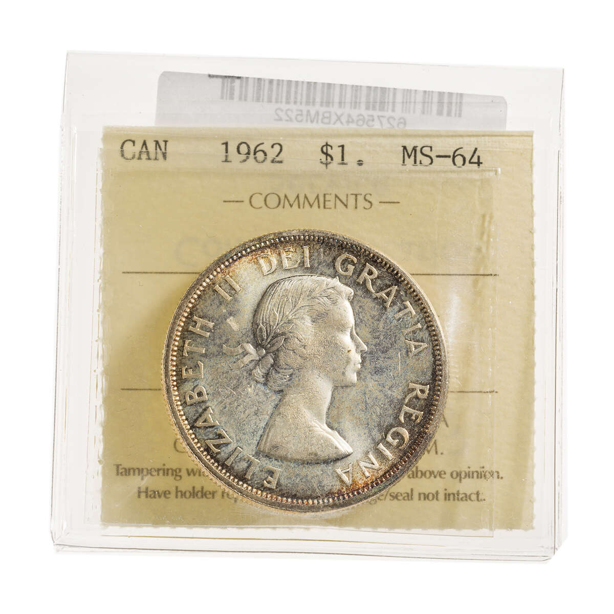 1 Dollar 1962 ICCS MS-64 Default Title