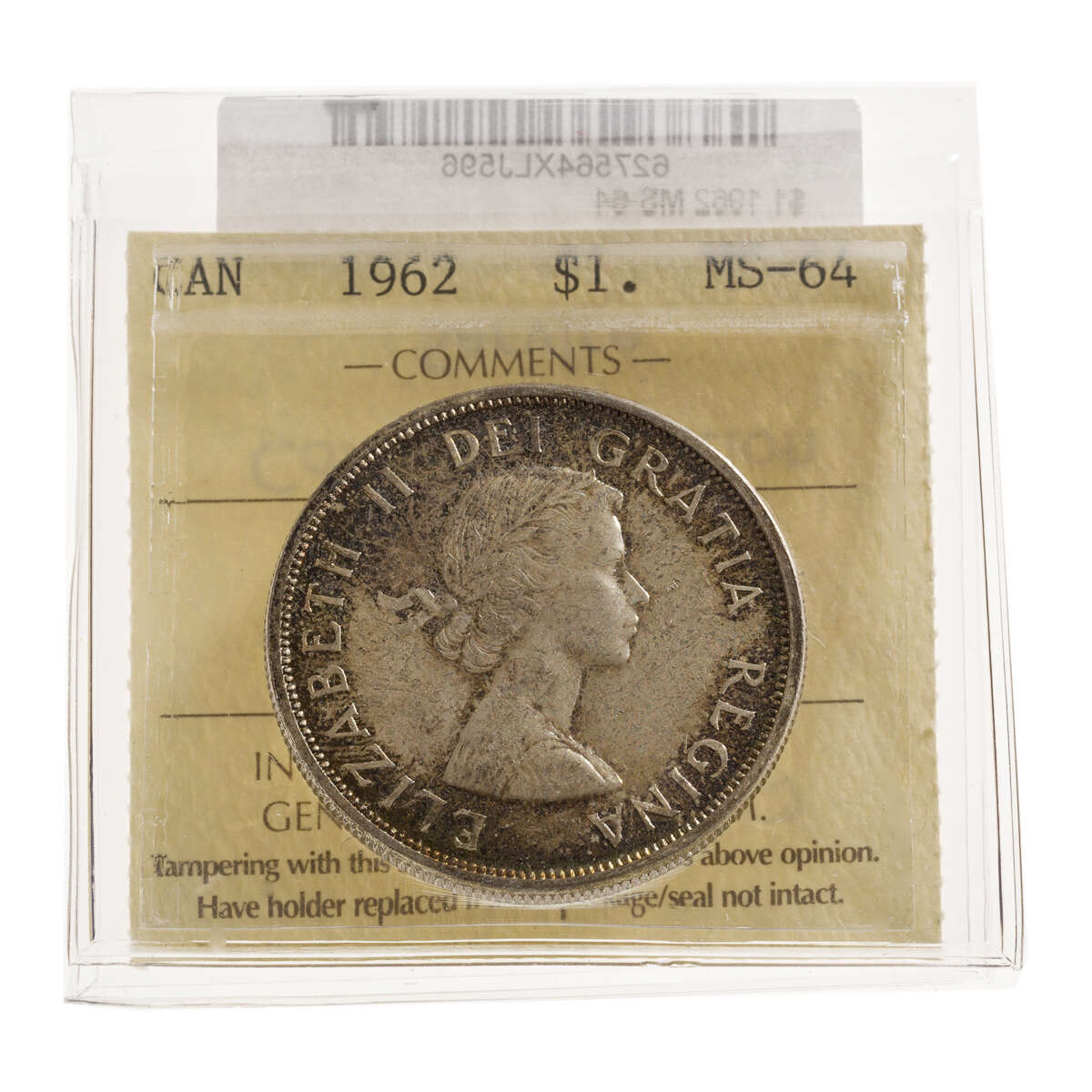 1 Dollar 1962 ICCS MS-64 Default Title