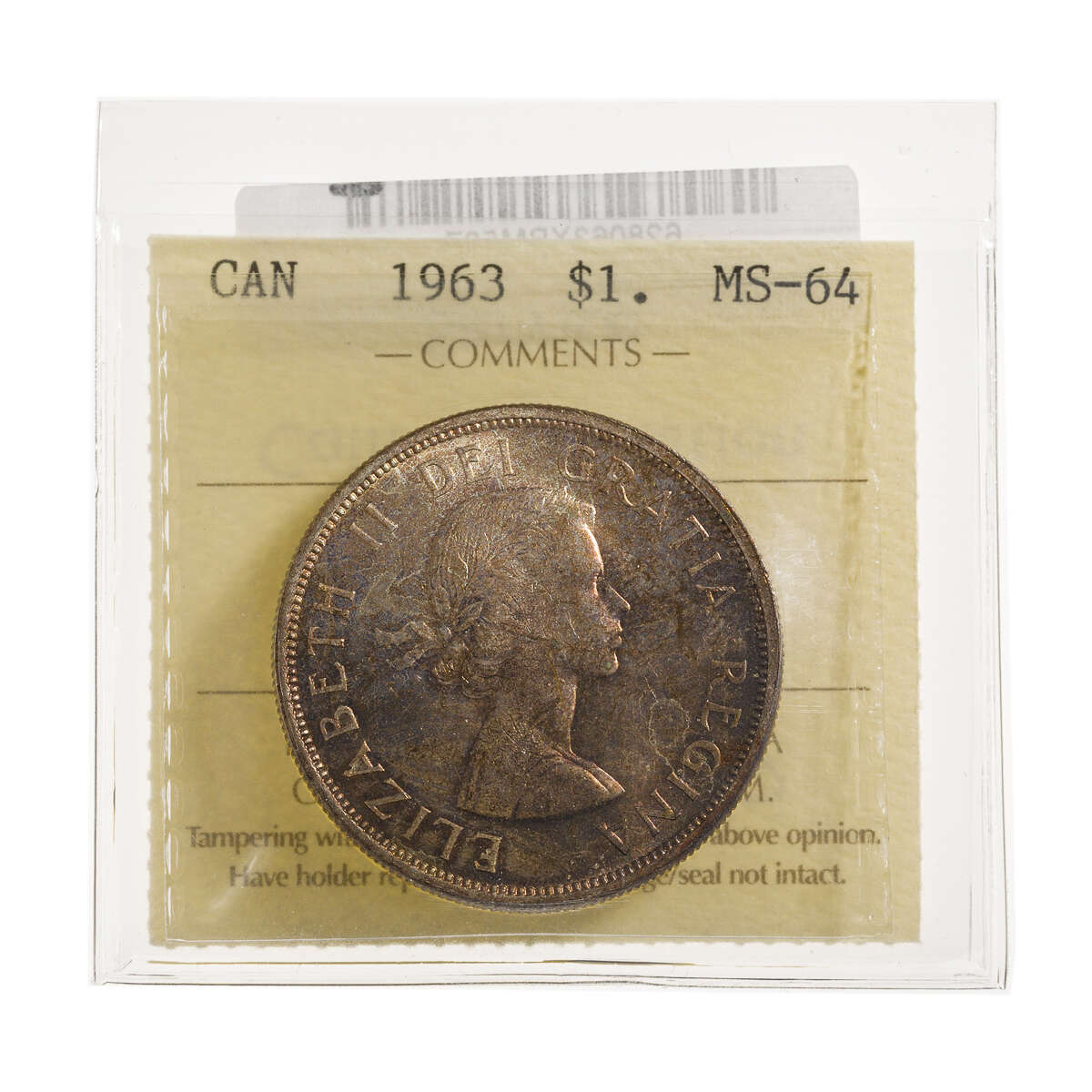 1 Dollar 1963 ICCS MS-64 Default Title