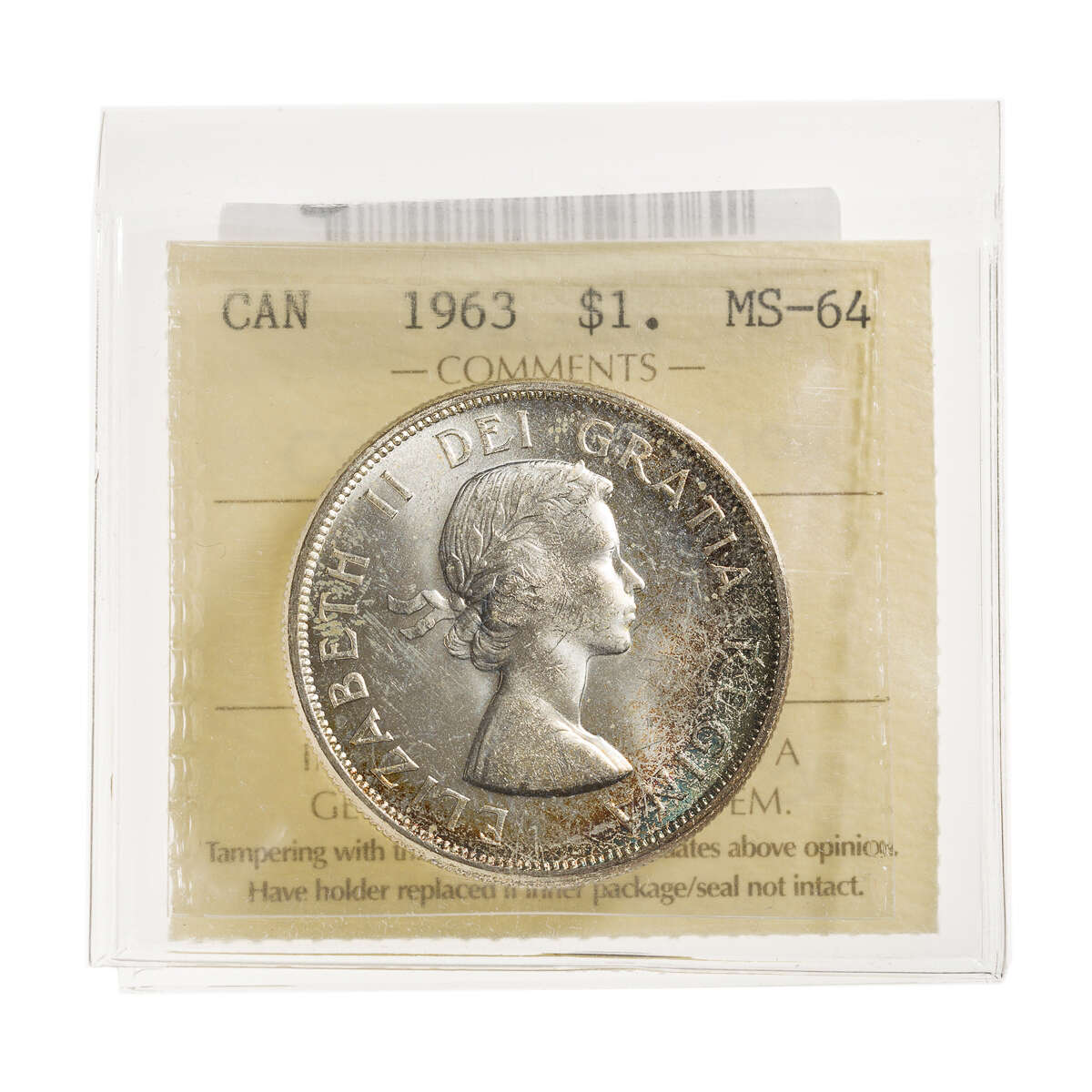 1 Dollar 1963 ICCS MS-64 Default Title