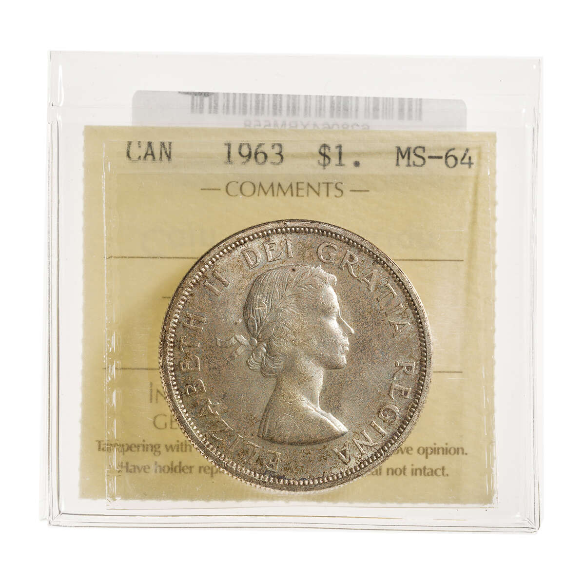 1 Dollar 1963 ICCS MS-64 Default Title
