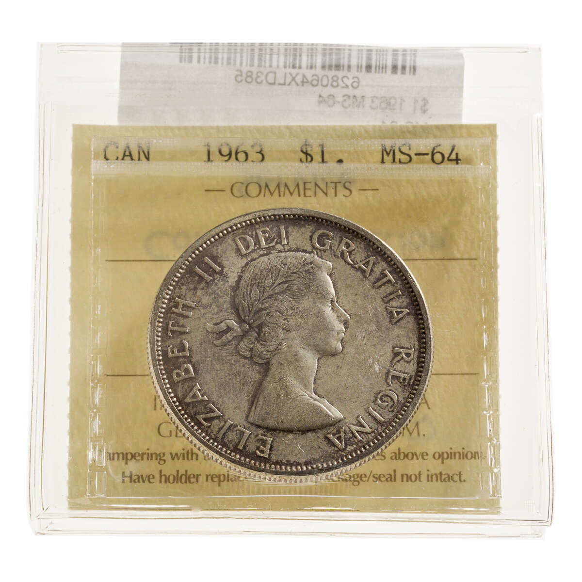 1 Dollar 1963 ICCS MS-64 Default Title