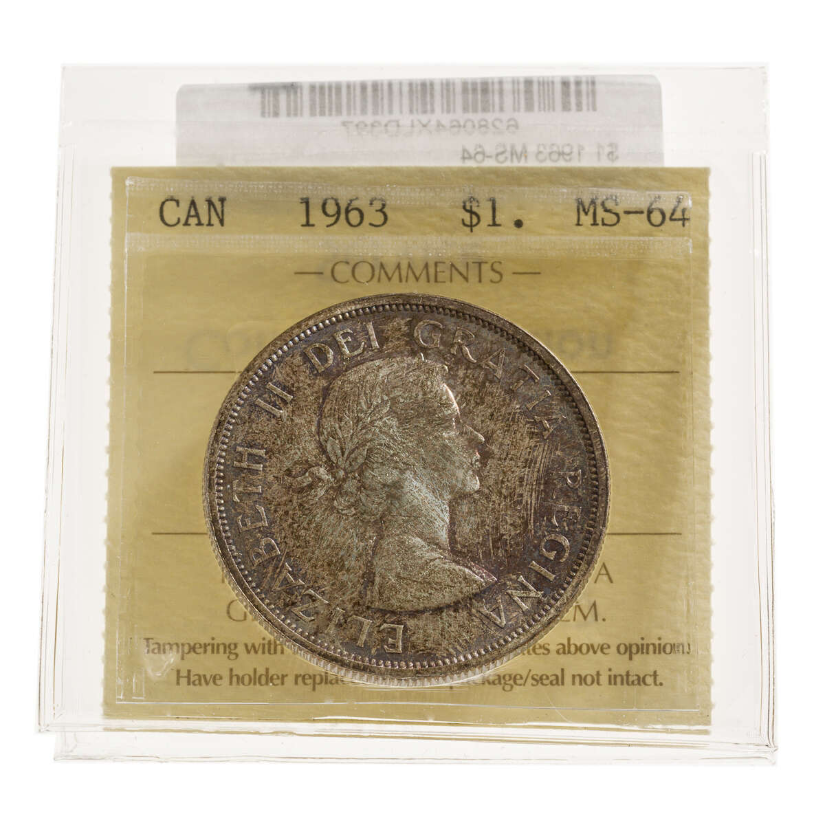 1 Dollar 1963 ICCS MS-64 Default Title