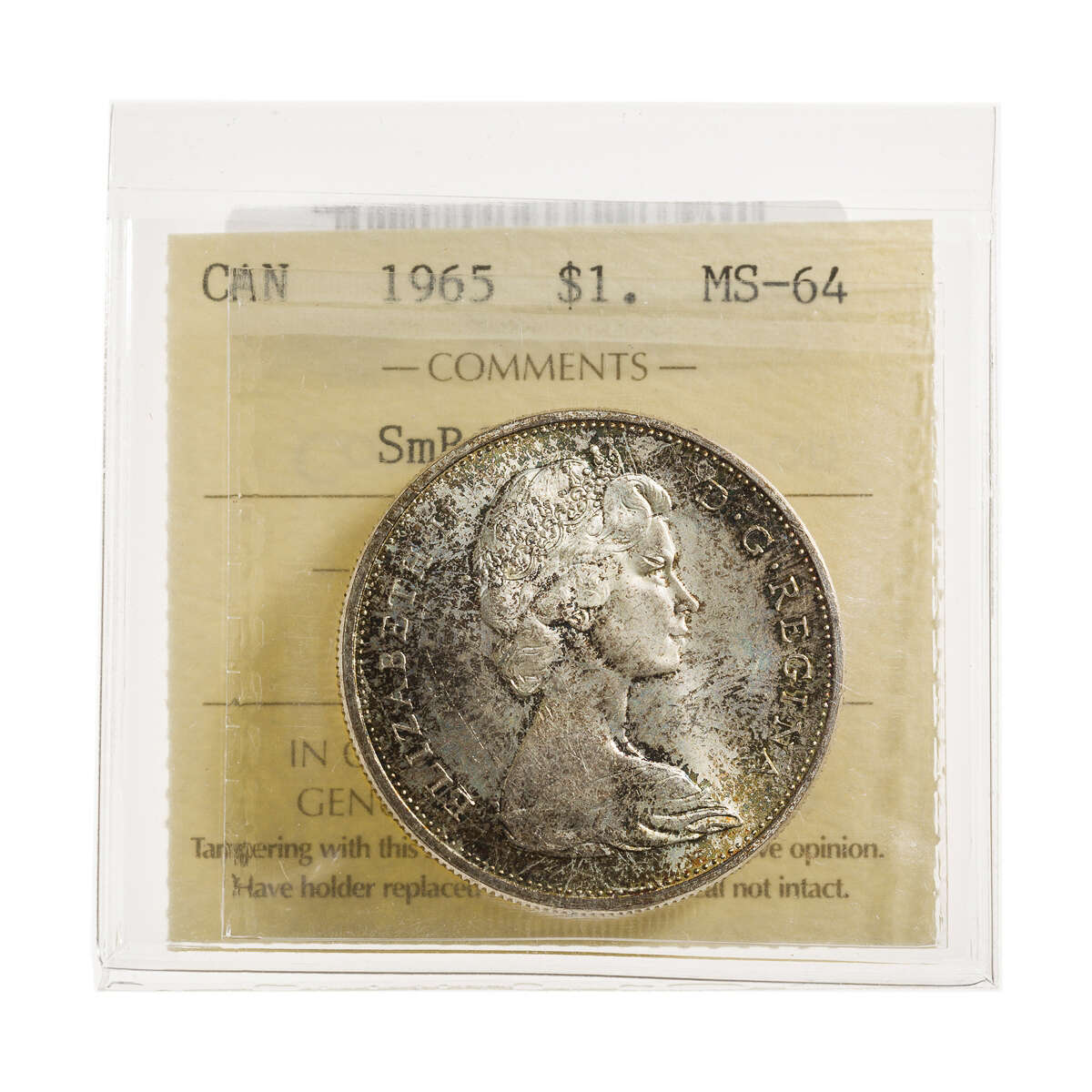 1 Dollar 1965 SmBds Ptd5 ICCS MS-64 Default Title