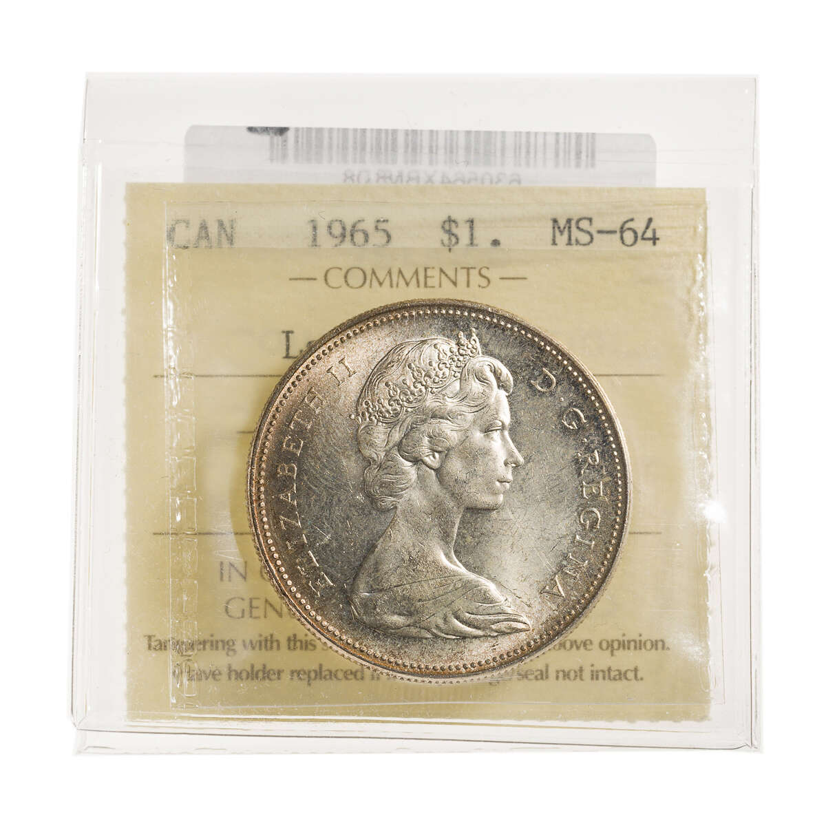 1 Dollar 1965 LgeBds Blt 5 ICCS MS-64 Default Title