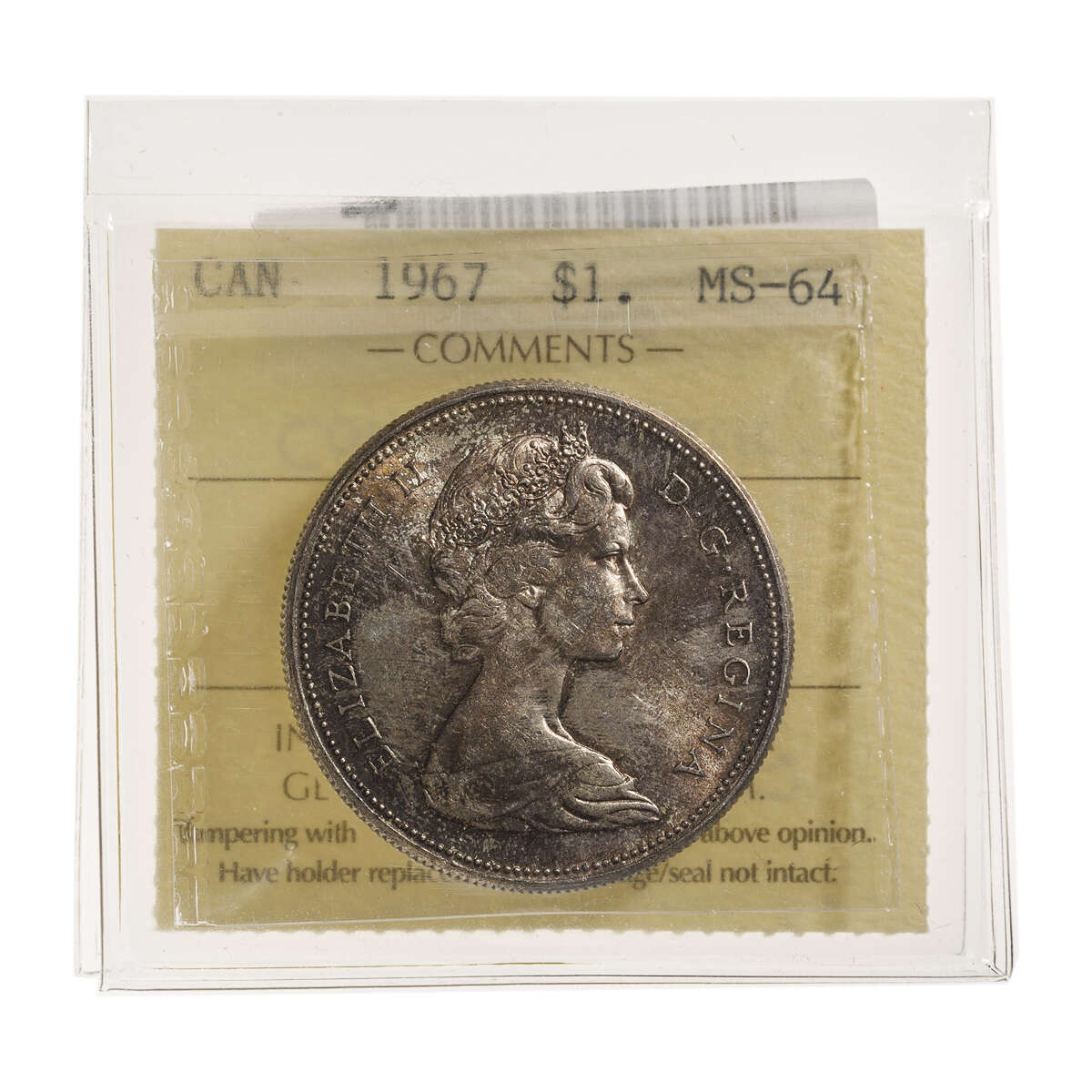 1 Dollar 1967 ICCS MS-64 Default Title