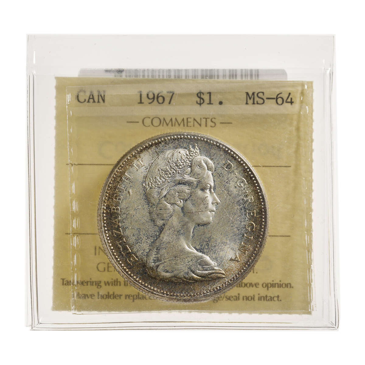 1 Dollar 1967 ICCS MS-64 Default Title