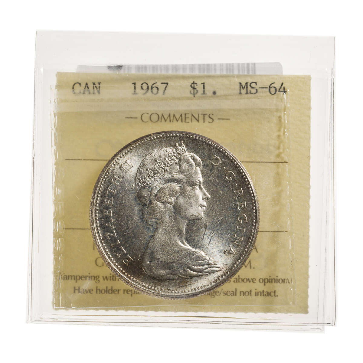 1 Dollar 1967 ICCS MS-64 Default Title
