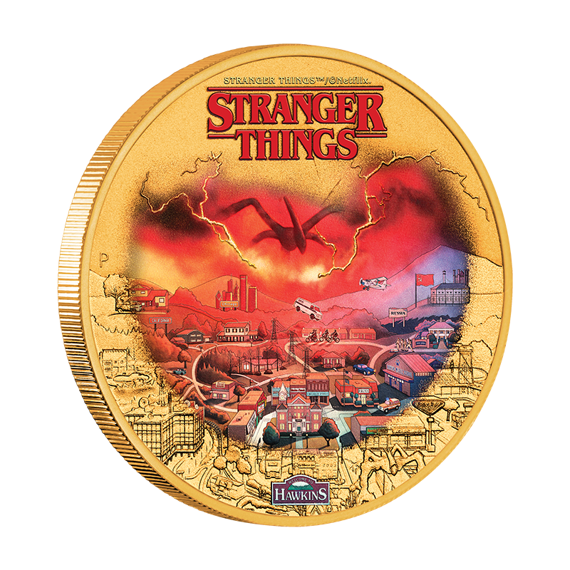 2026 $1 Stranger Things: Hawkins - Gold Plated Collector’s Coin In Card