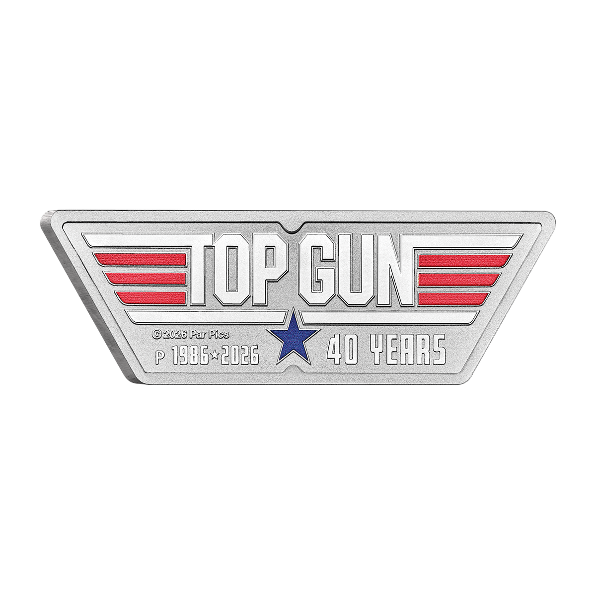 2026 $1 40 Years of Top Gun - Pure Silver Shaped Coin