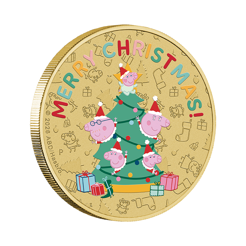 2026 $1 Peppa Pig: Merry Christmas - Collector Coin In Card