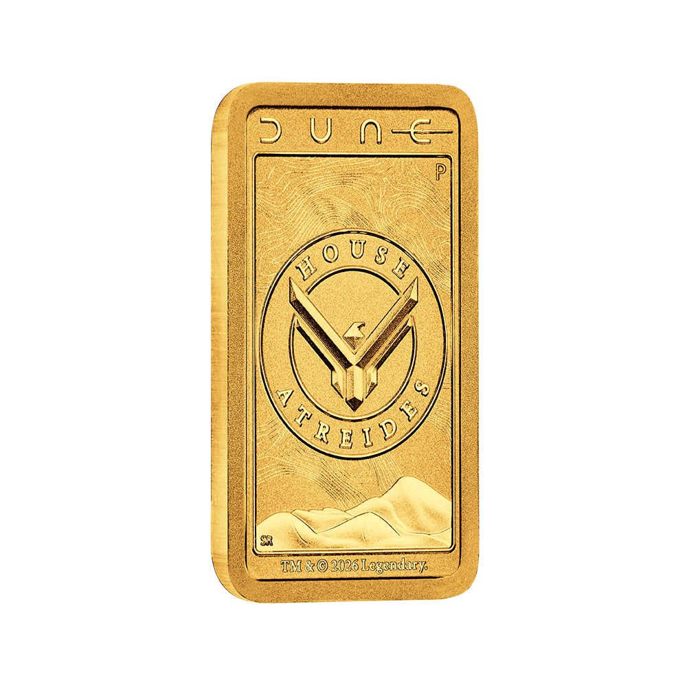 2026 Dune: House Atreides - 1g Pure Gold Bar