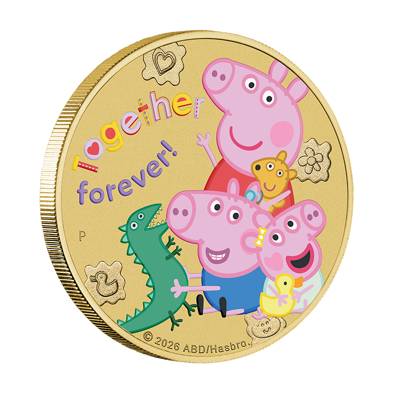 2026 $1 Peppa Pig: Together Forever - Collector Coin In Card