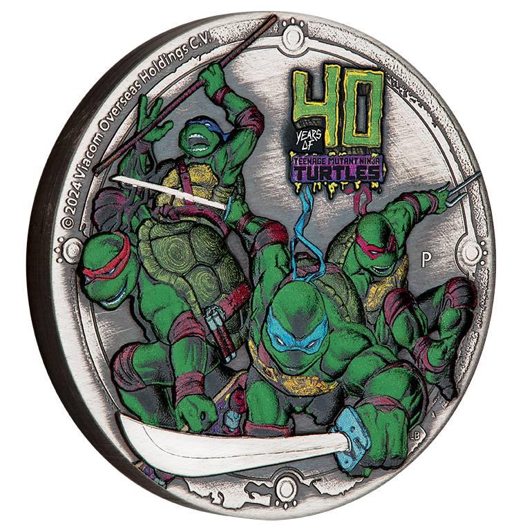 2024 $2 Teenage Mutant Ninja Turtles 40th Anniversary - Pure Silver Coin