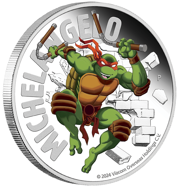 2024 $1 Teenage Mutant Ninja Turtles: Michaelangelo - Pure Silver Coin