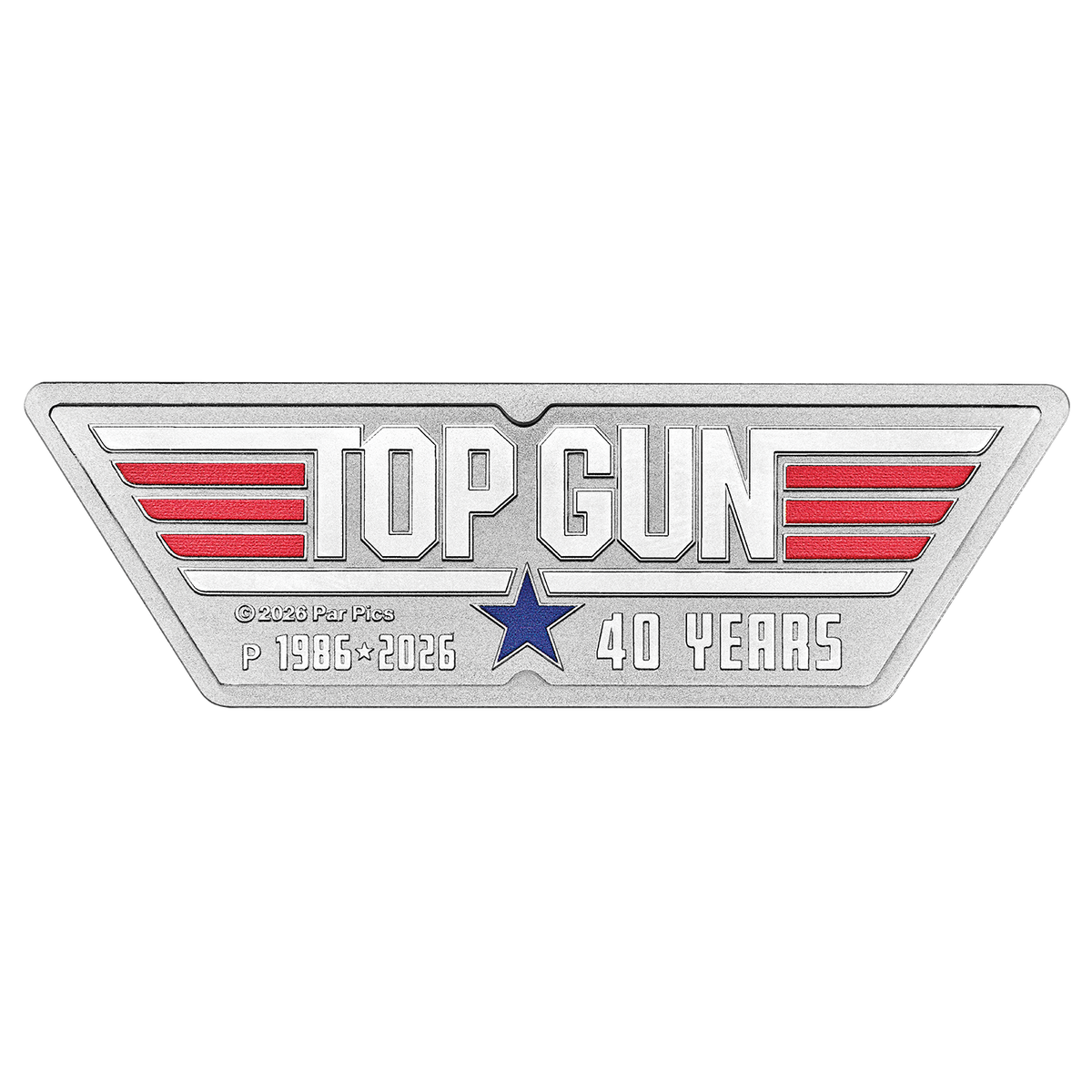 2026 $1 40 Years of Top Gun - Pure Silver Shaped Coin