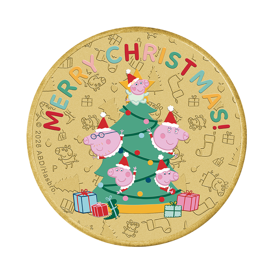 2026 $1 Peppa Pig: Merry Christmas - Collector Coin In Card
