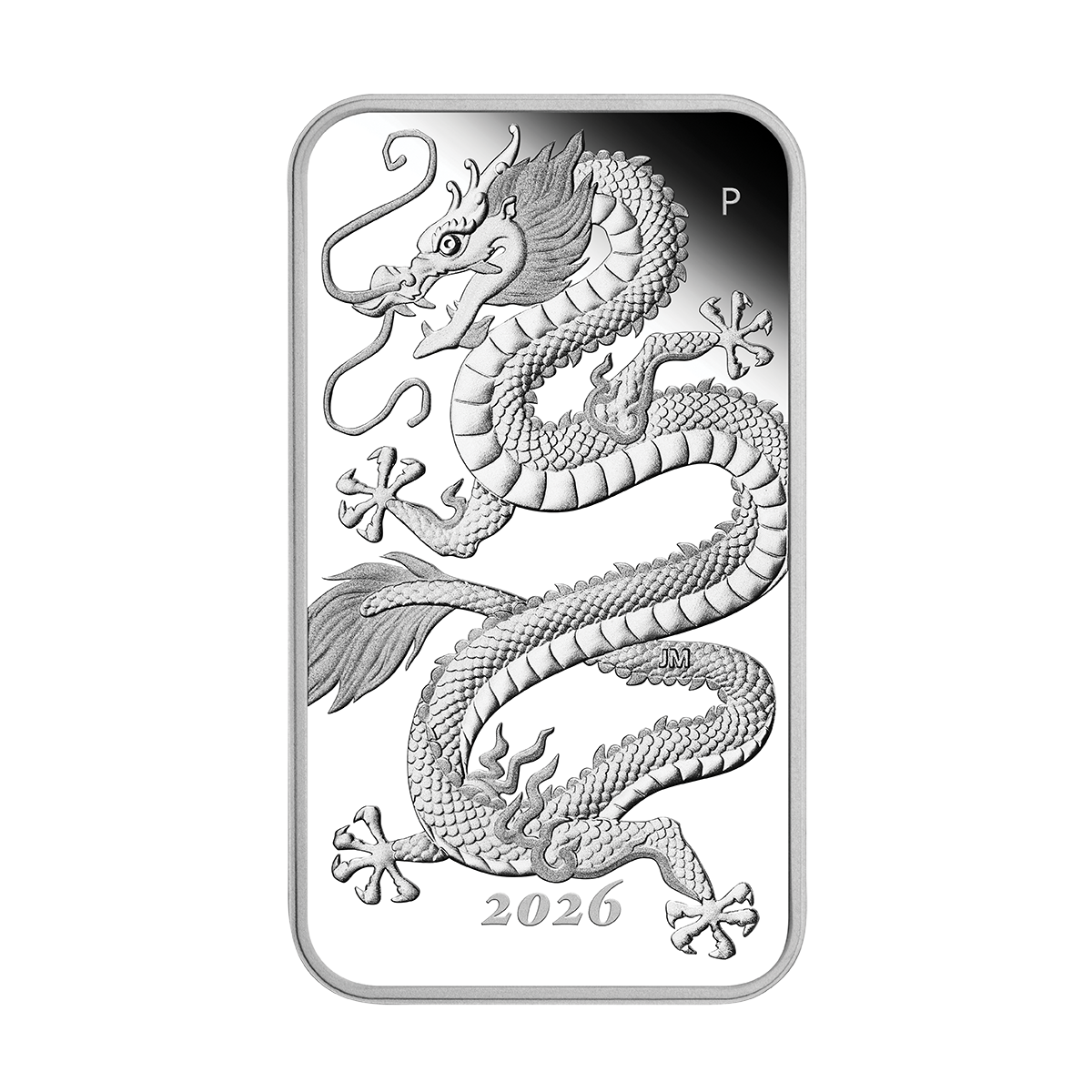 2026 $1 Dragon - Pure Rectangular Silver Coin
