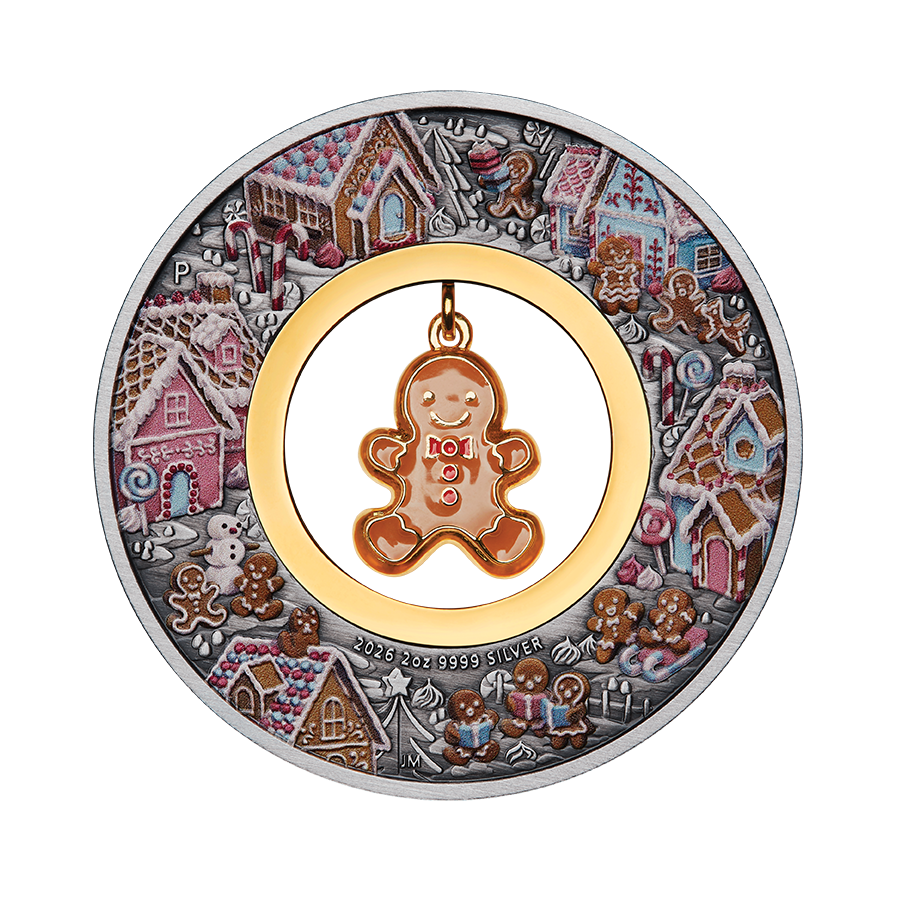 2026 $2 Gingerbread Christmas - Pure Silver Coin