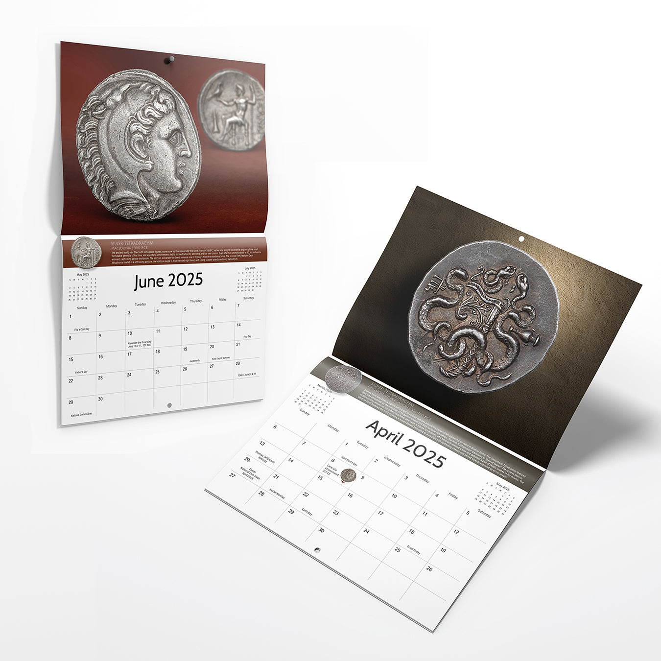 2025 Ancient Coins 13-Month Wall Calendar