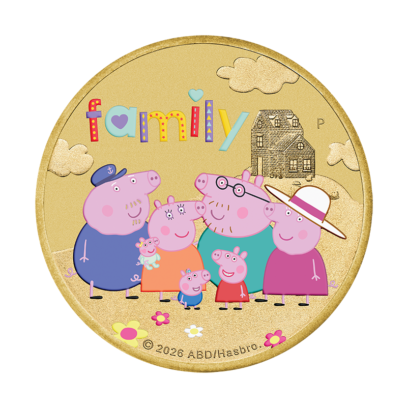 2026 $1 Peppa Pig: Family - Collector Coin In Card