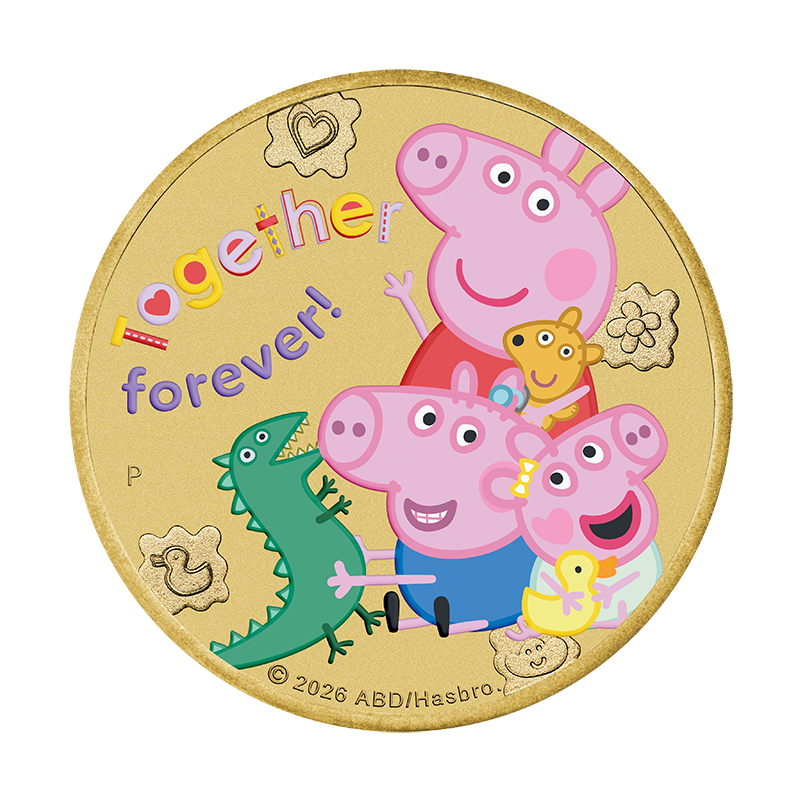 2026 $1 Peppa Pig: Together Forever - Collector Coin In Card