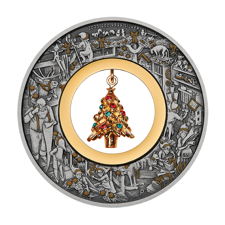 2025 $2 Santa's Workshop - Pure Silver Coin