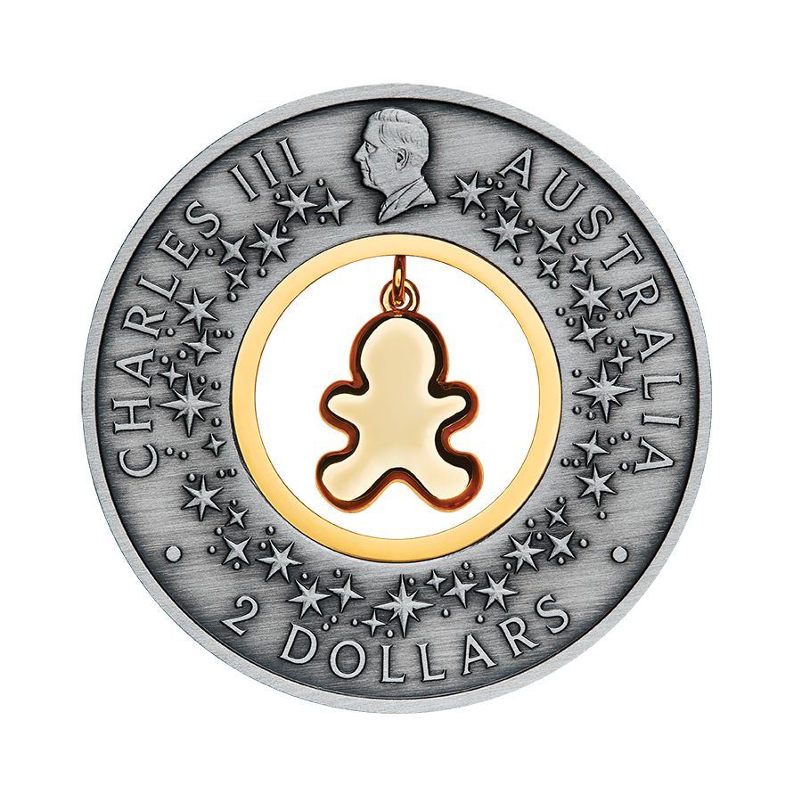 2026 $2 Gingerbread Christmas - Pure Silver Coin