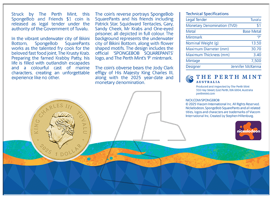 2025 $1 SpongeBob SquarePants Collector Coin