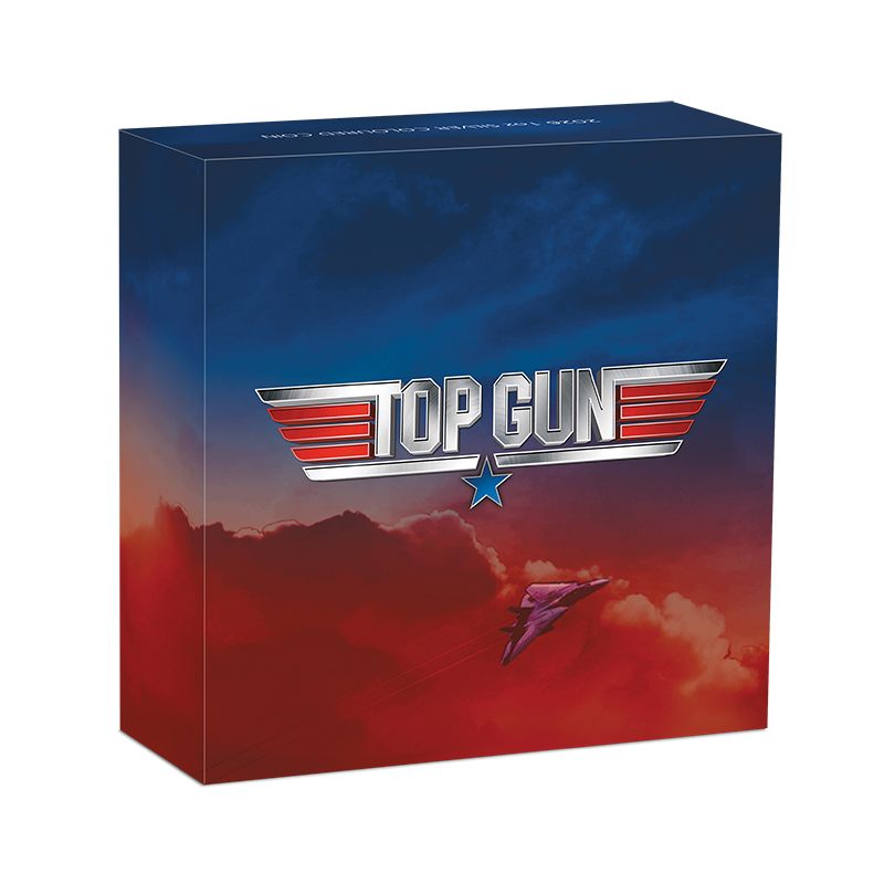 2026 $1 40 Years of Top Gun - Pure Silver Coloured Coin