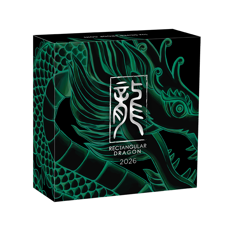 2026 $1 Dragon - Pure Rectangular Silver Coin