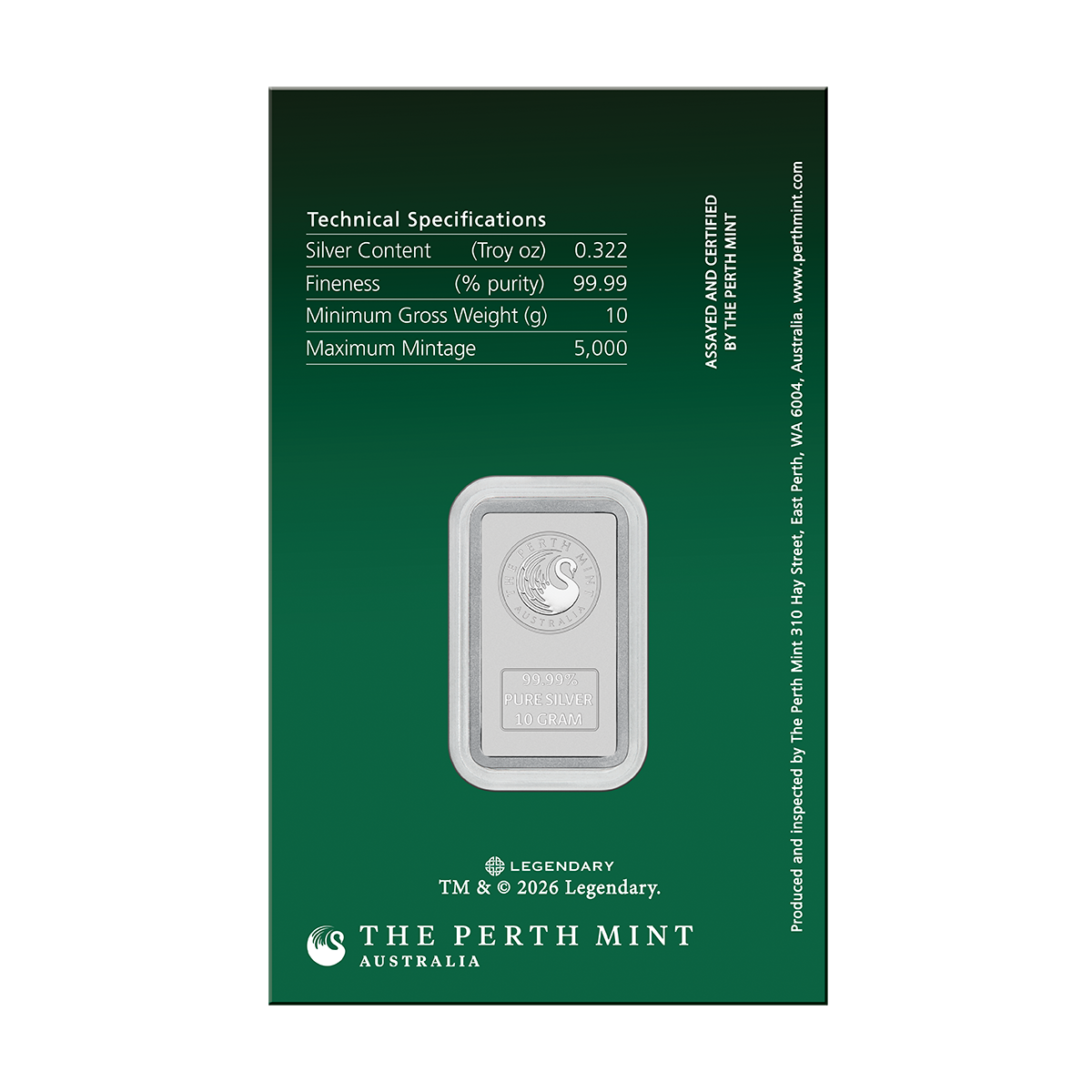 2026 Dune: House Atreides - 10g Pure Silver Bar