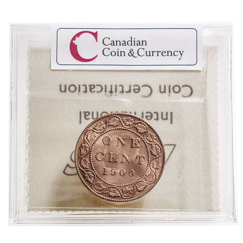 1 cent 1909  ICCS MS-65