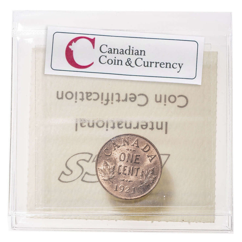 1 cent 1921  ICCS MS-64