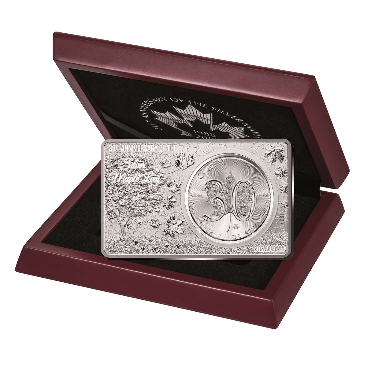 2018 $5 30th Anniversary of Silver Maple Leaf  Bar Set